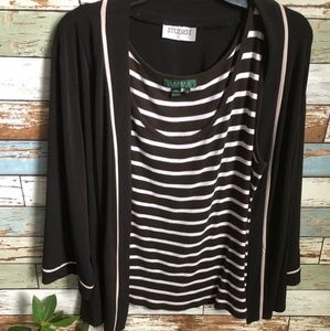 Plus size brown cardigan